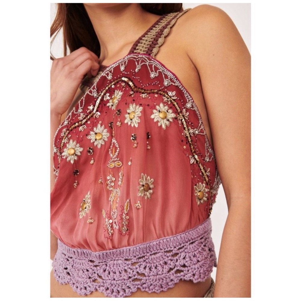 Free People Hi There Halter / Pink NWT SZ S - Picture 7 of 15